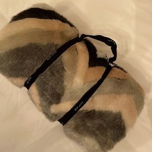 West Elm faux fur throw